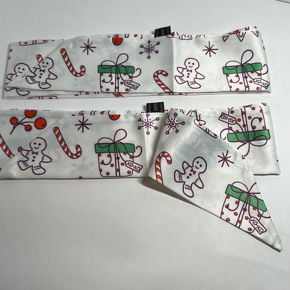 Two Christmas Thin Scarves / Hair Bands / Scarves- #887